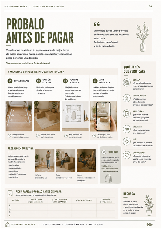 Guía 02 - Antes de comprar un solo mueble